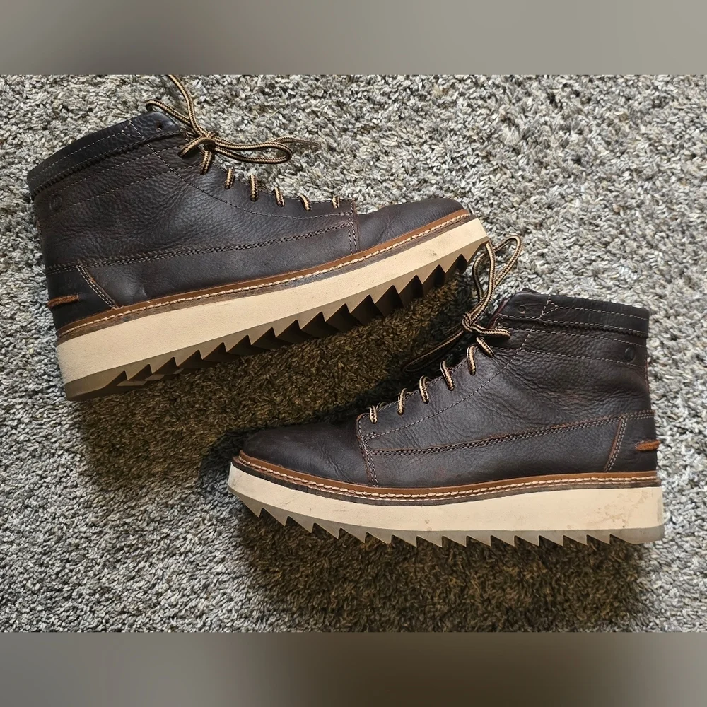 CLARKS CLARKHILL HI Dark Brown Boots Mems Size 10 26173448 - Picture 8 of 10